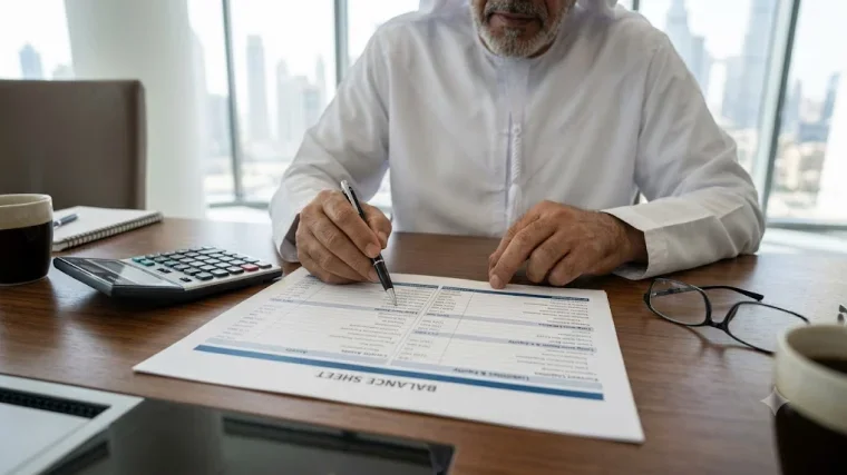 الميزانية العمومية داخل البرنامج المحاسبي